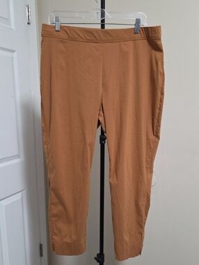 Foil Stretch Pants in Tan